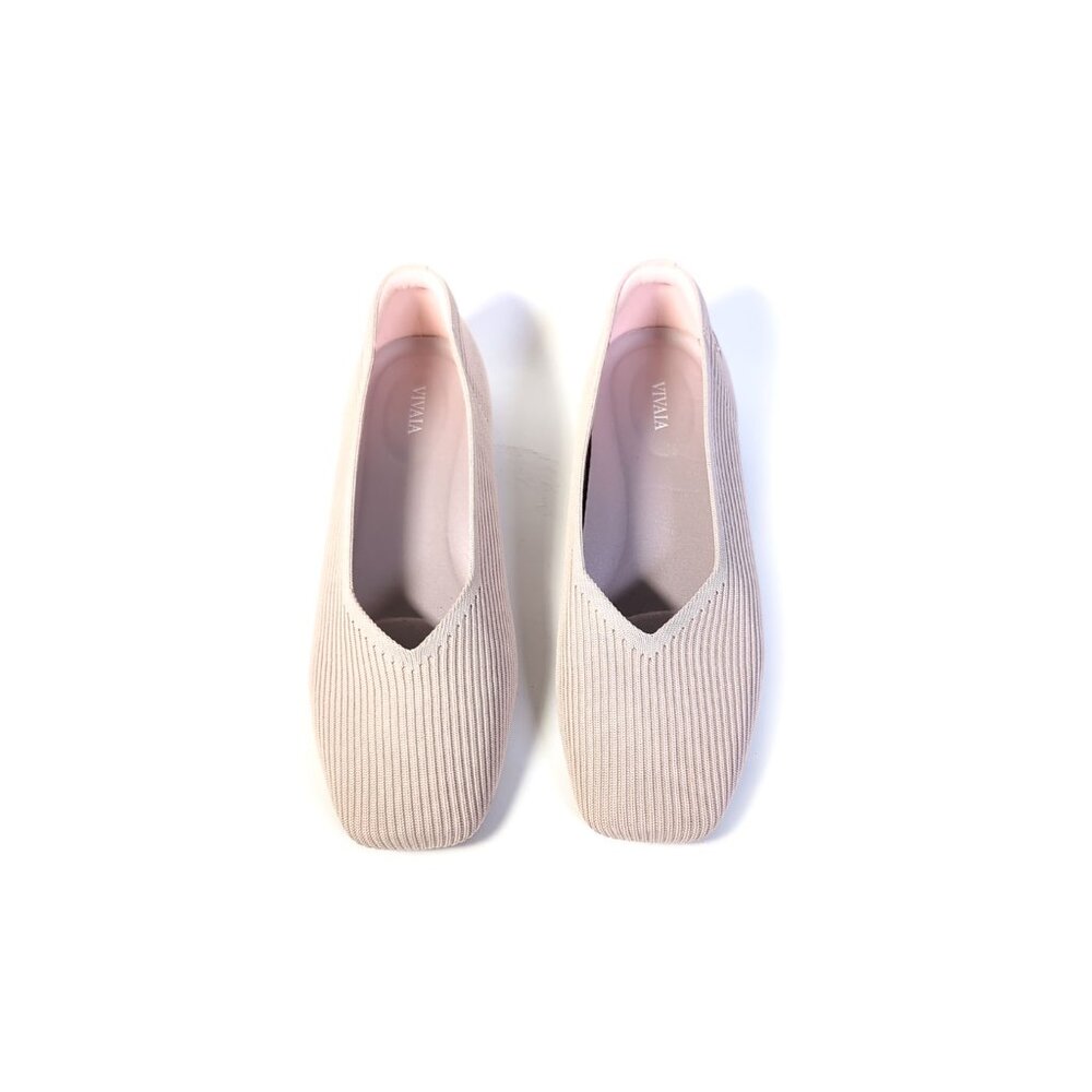 Vivaia Shoes Margo 2.0 Square-Toe V-Cut Flats Blush Pink Size 10